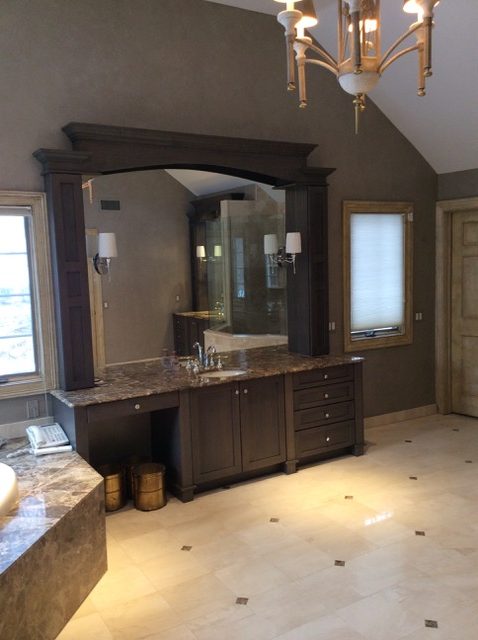 Designs by Dolores - Large Bathroom with Marble and Granite