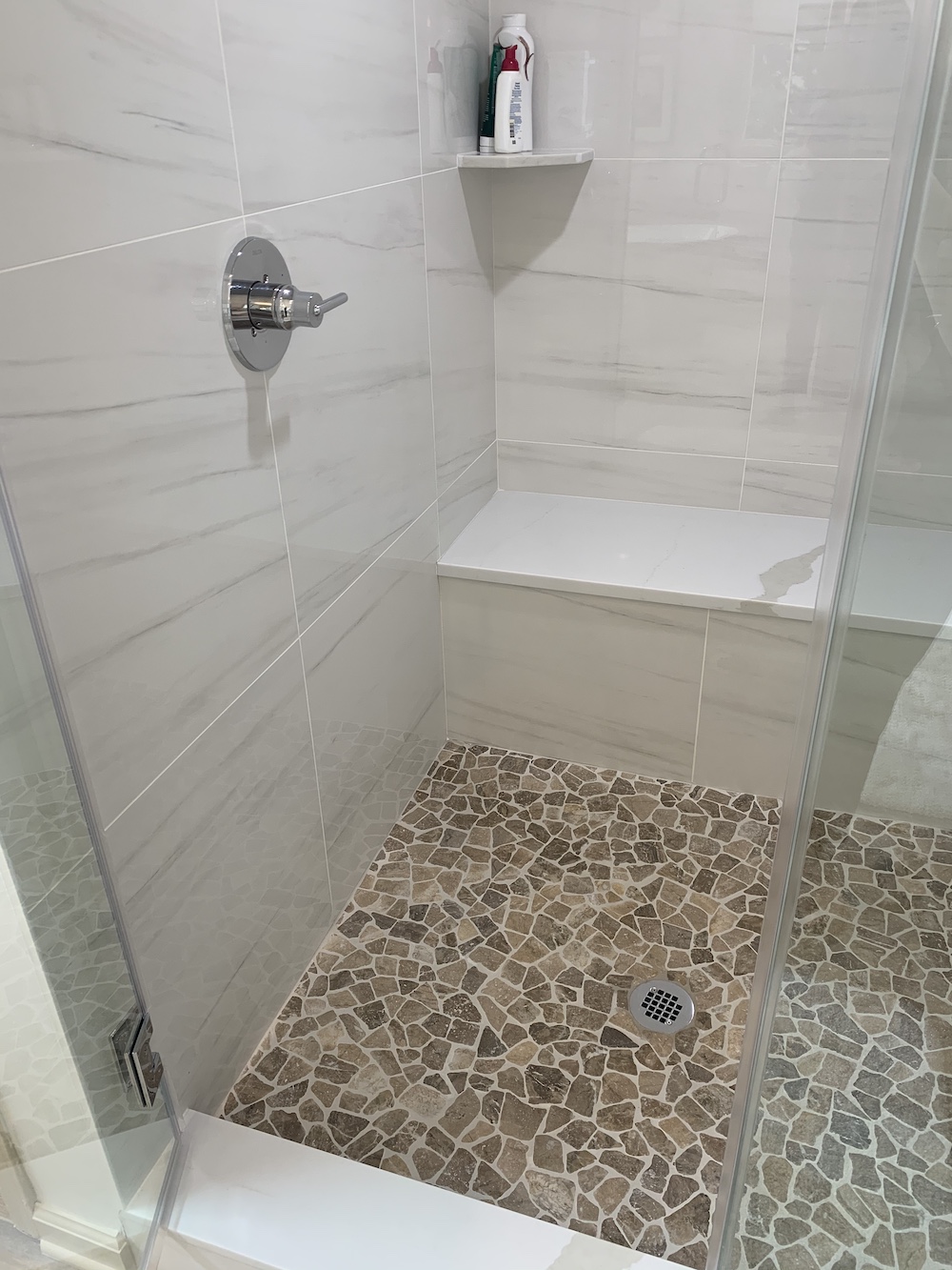 Bathroom Redesign with White Tile